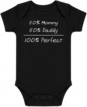 CBTwear 50% Mommy 50% Daddy 100% Baby Funny Baby Bodysuit