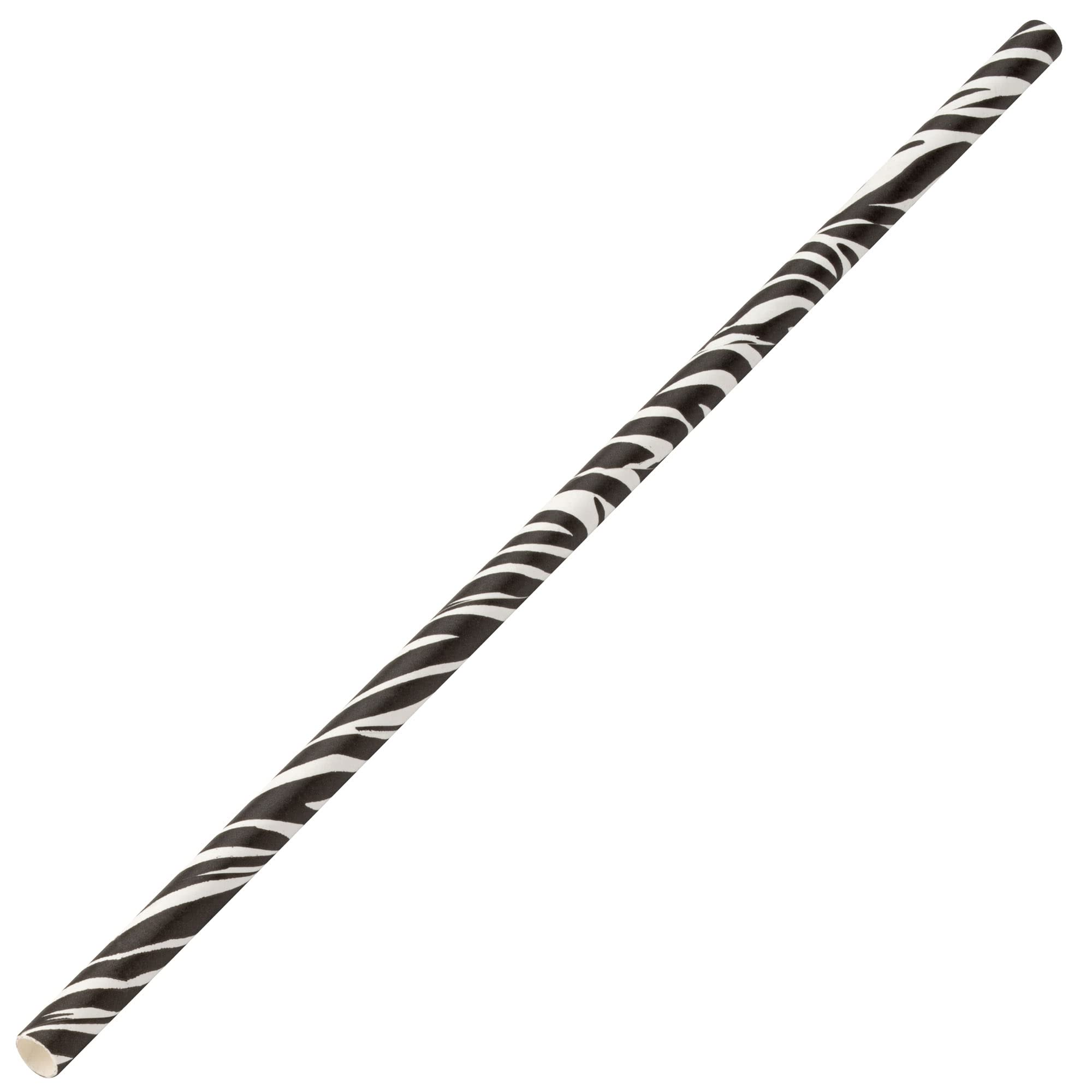 Utopia Zebra Paper Straws 8inch - Pack of 250 - Eco-Friendly Paper Straws, F90128