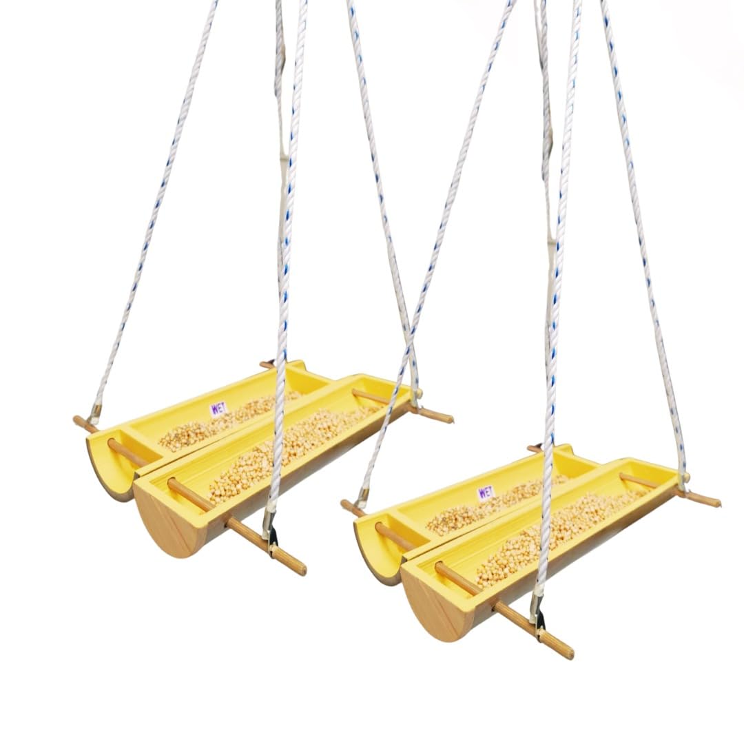 Eco-Friendly Bamboo Bird Feeder by Areva Farms | Bird Feeder Hanging for Balcony Grill | Bird Feeder Water and Food | Perfect for Balcony, Garden, or Outdoor Use (Natural) (Set of 2) (B0D2L97G59) Amazon Price History, Amazon Price Tracker