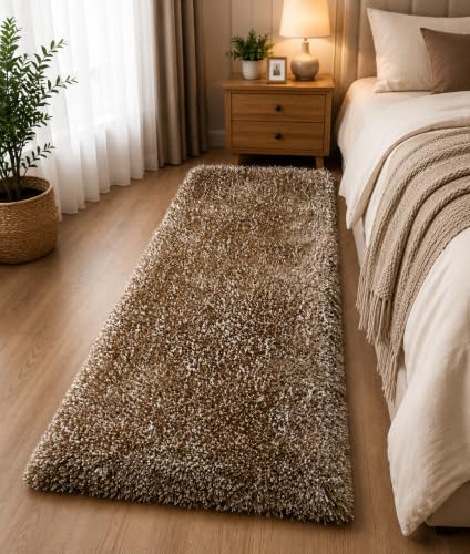 Image of tie die Shaggy Carpet for 2 Inch Thickness Living Room - Soft Fluffy Rug & Non Slip Runner Carpet - Cozy Shaggy Area Rug for Bedroom & Lounge [9x12 Feet Beige]