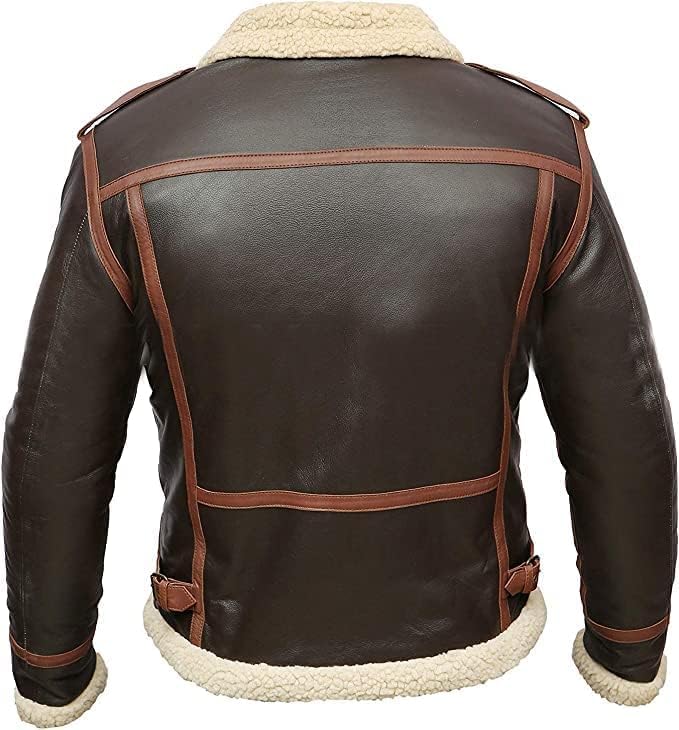 Leon Kennedy Jacket RE4 Leon Scott Kennedy Jacket - Shearling Jacket Men Resident Gaming Jacket Evil Brown 42