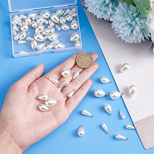 PH PandaHall 64pcs Teardrop Pearl Pendants - Image 3
