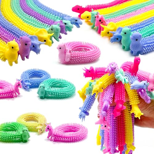 Image of YZXODN 40 Pcs Stretchy Strings Fidget Toys,Colorful Sensory Toys for Boys,Girls,Adults Stress Relief,Anti Anxiety Autism Toys for Kids,Great for Children's Day,Party Favors