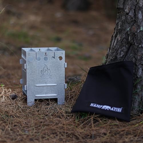 Kamp Ayısı® PyroEco™ Ateş Kutusu: Pratik ve Katlanabilir Çantalı Metal Kamp Ocağı - Görsel 4
