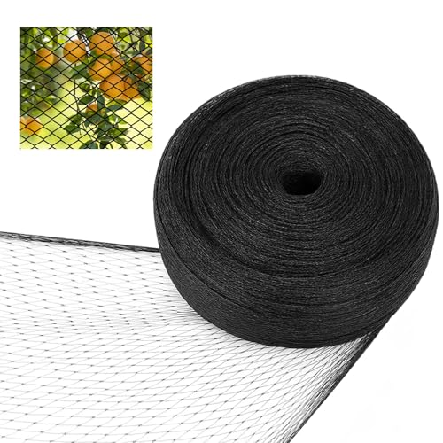 1 Stück Teichnetz, Taubennetz Balkon, Netz Für Balkon, Netz Vogelschutz, Feinmaschiges Teichnetz Aus Polyethylen, 4m x 6m taubennetz Balkon ohne Bohren, Schwarz