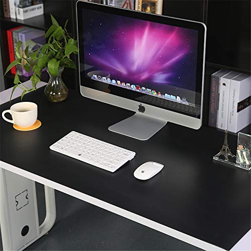 LL-COEUR XXL Cuero Gaming Alfombrilla de Ratón Impermeable Escritorio Mouse Pad (900 x 450 x 2.8 mm, Negro)