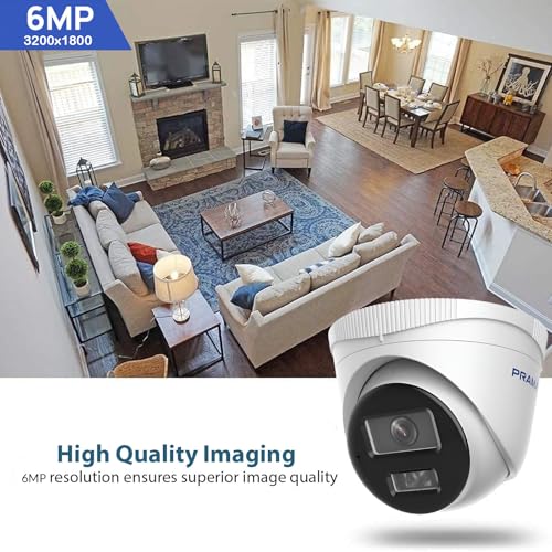 Image of PRAMA PT-NC163D3-WNMS /AW (D2) 6MP Dual Light Fixed Turret Network Camera | Included PVC Stickers