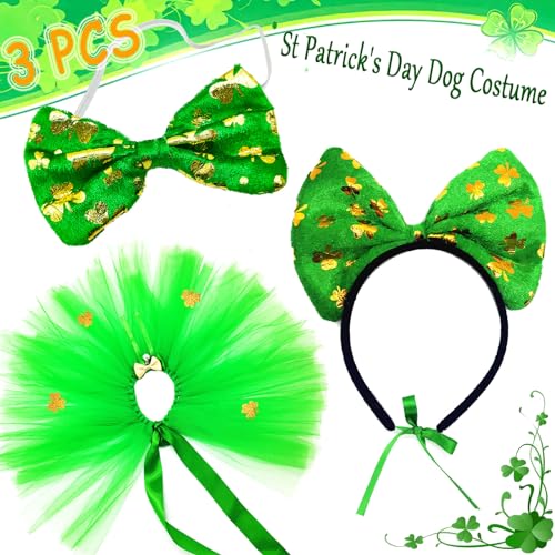 Disfraz St. Patrick para perro 3 piezas tamaño M miniatura 2