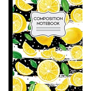 Composition Notebook: Lemon Pattern...