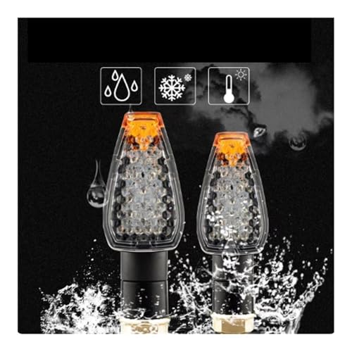 Clignotants de moto à LED pliables momt universels avec feux de jour design écailles poisson - 6