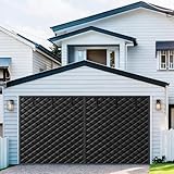 Garage magnetische Isolationsvorhänge, Garagentor-Fliegengitter, 488 x 244 cm, 244 x 214 cm, 274 x 214 cm, Isolierset(Black,244x305cm)