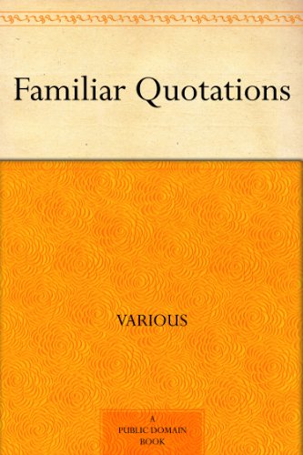 Cover of Familiar Quotations
