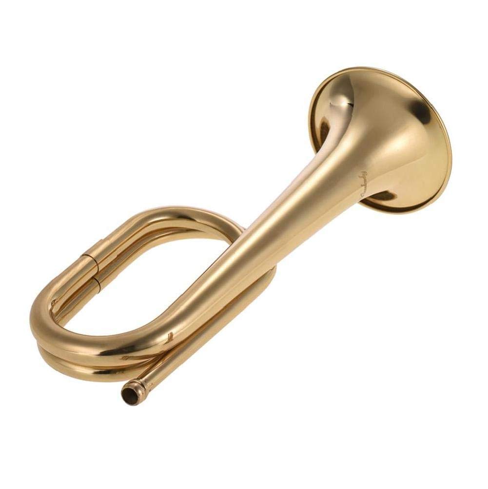 1pc B Flat Brass Trompette avec Embouchure Bugle Call Flat Trompette De Cavalerie Professionnelle Corne Instrument Brass