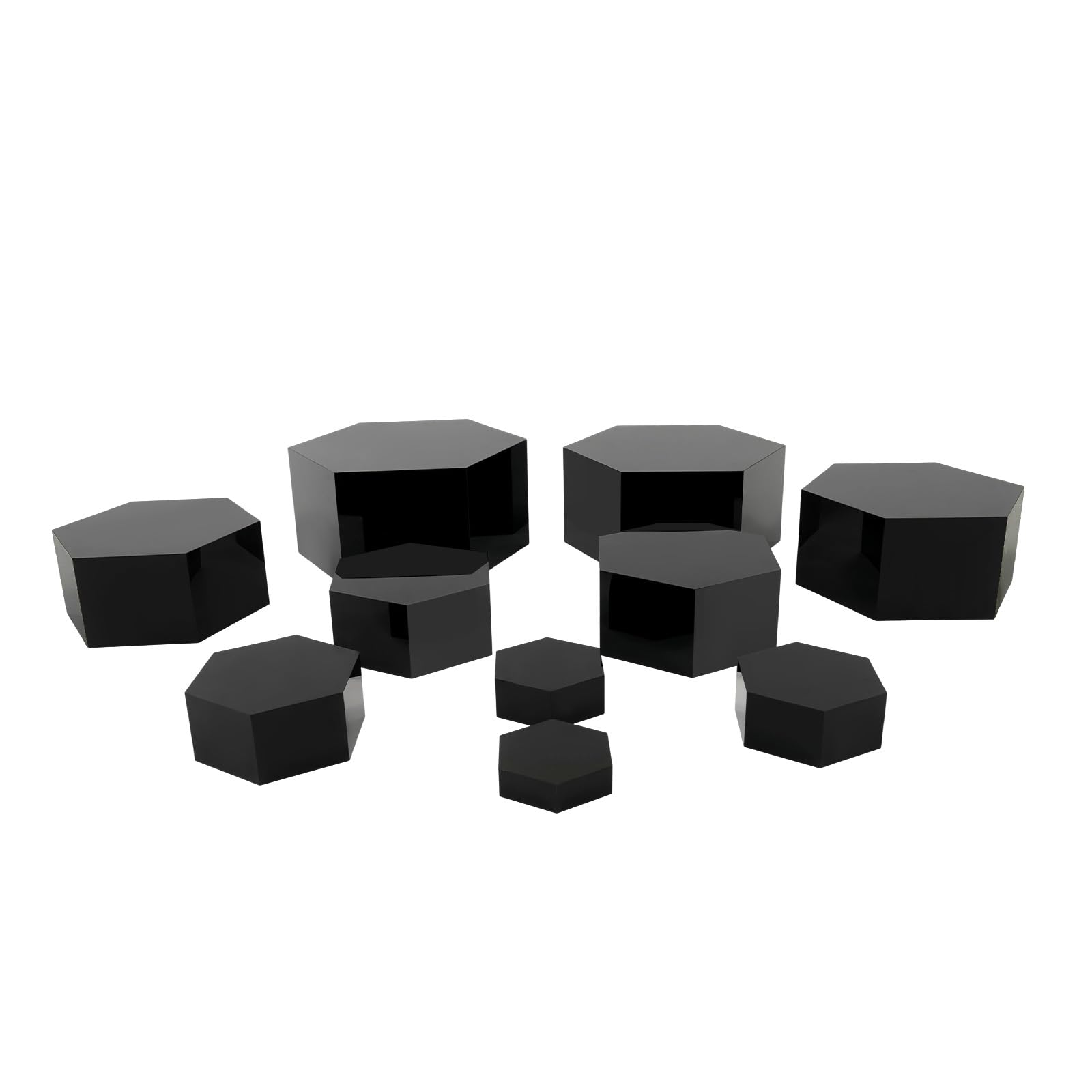 Lot de 10 présentoirs à dessert empilables pour buffet de 2,5 cm à 14 cm