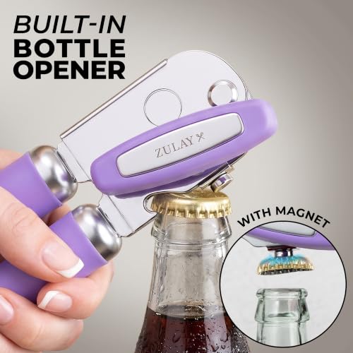 Image of Zulay Kitchen Stainless Steel Swing Open Manual Can Opener Comfortable Grip