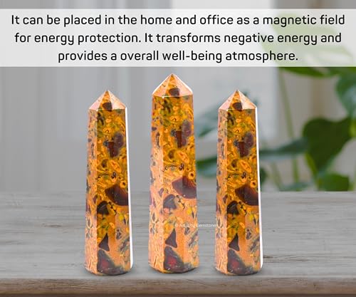 Image of Amazing Gemstone Fruit Jasper Crystal Towers - Natural Healing Crystal Point Obelisk for Reiki Healing and Crystal Grid (3 inch to 4 inch INCH)