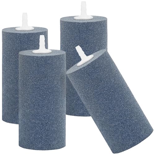 Pawfly Pond Air Stones 4 PCS Air Stone for PondAirstone for Aquarium Large Cylinder 10 cm Bubble Aquariums Airstones Diffuser for Pond and Aquarium Fish Tank