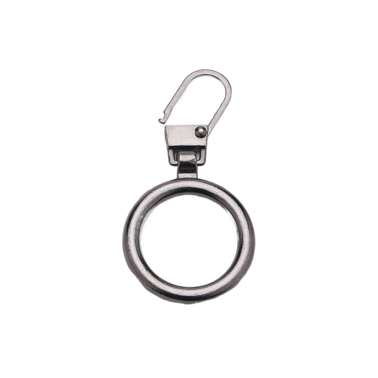 Reißverschlussschieber， 4-10 Stück Metall-Reißverschluss-Ersatzteil, Abnehmbarer Reißverschluss-Schieber, Lasche, Reparatur-Set(Black1,10pcs)