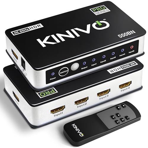 Kinivo HDMI Switch 4K HDR 550BN (5 in 1 Out,