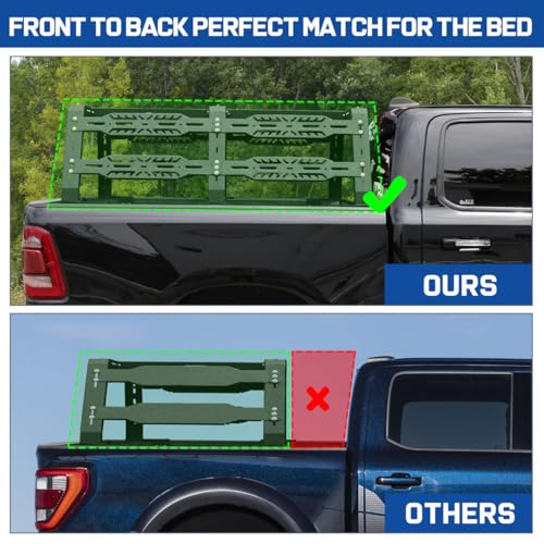 Image of 22 inch High Overland Truck Bed Rack Compatible with Jeep Gladiator JT