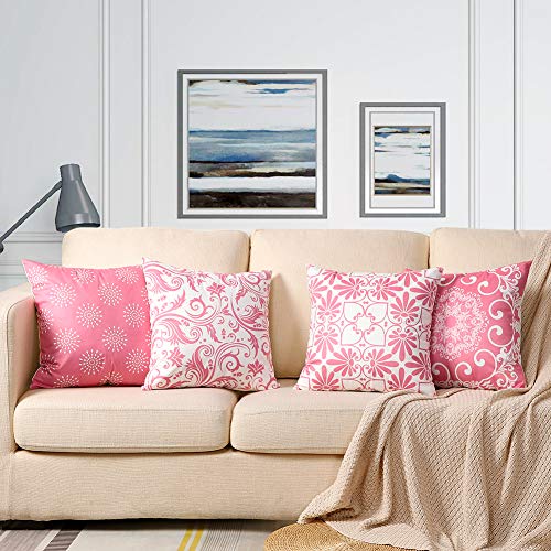 Artscope 4er-Set Dekorativ Kissenbezug 45 x 45 cm, Hochwertige Polyester Mikrofaser Kissenbezüge Dekokissen Kissenhülle… – Bild 5
