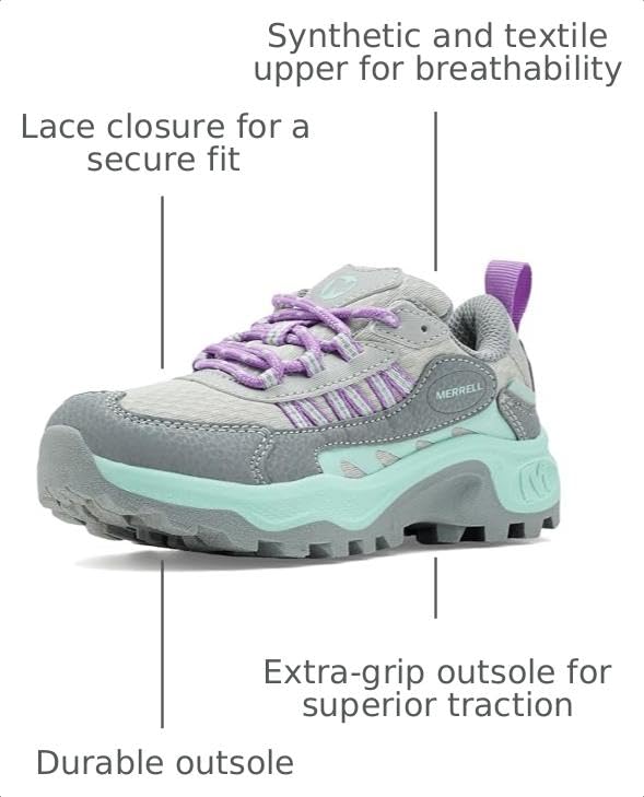 Merrell Stowe Low Hiking Shoe, Grey/Aqua, 12 US Unisex - image 3
