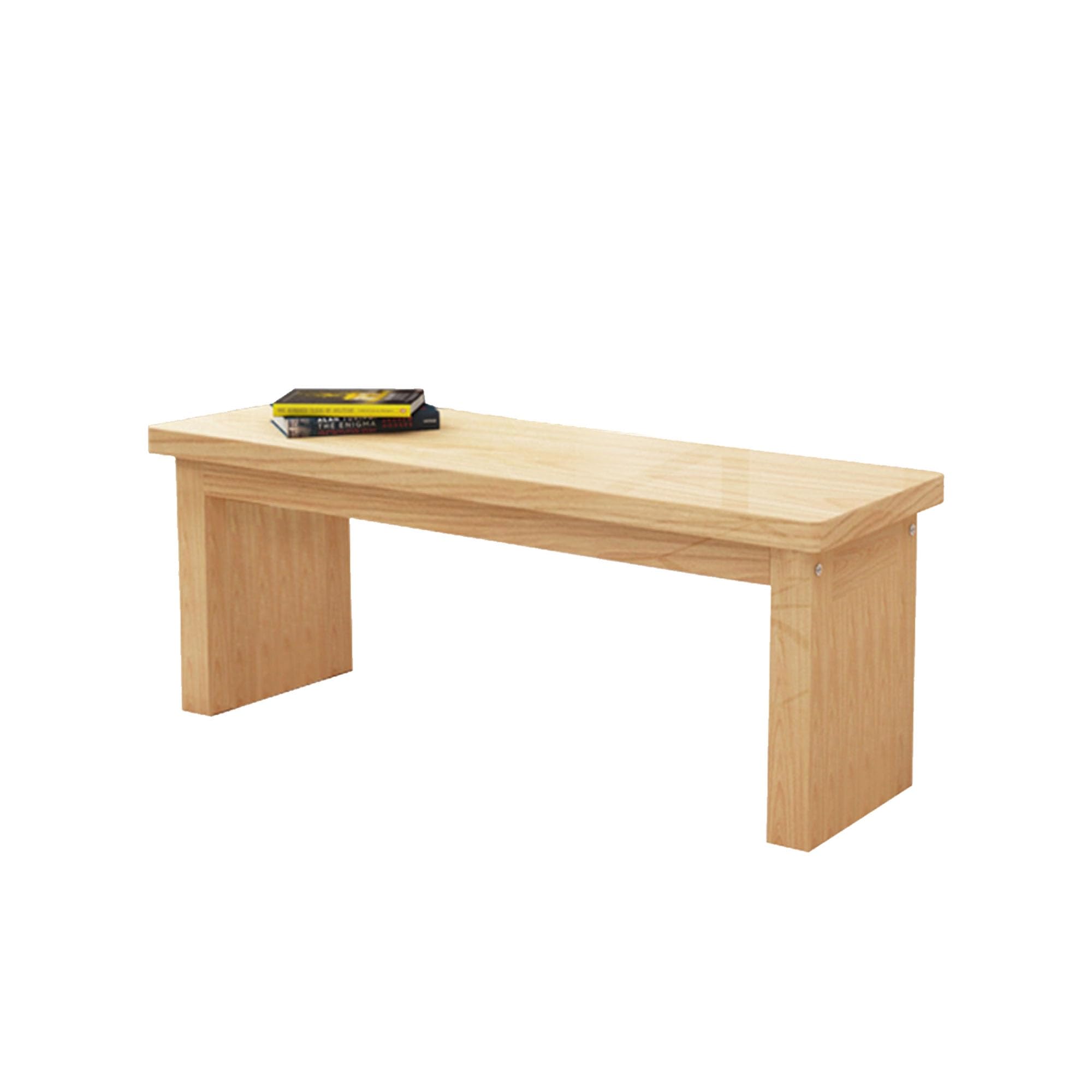Banc rustique en bois avec étagère 119 cm pour l'entrée et le salon