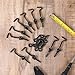 10 Pcs 2 Inch Black Eye Latch Swivel Window Latch, Steel Cabin Hook, Hook and Eye Latches with Mounting Screws, Latches Hardware for Gate Door Wood Windows