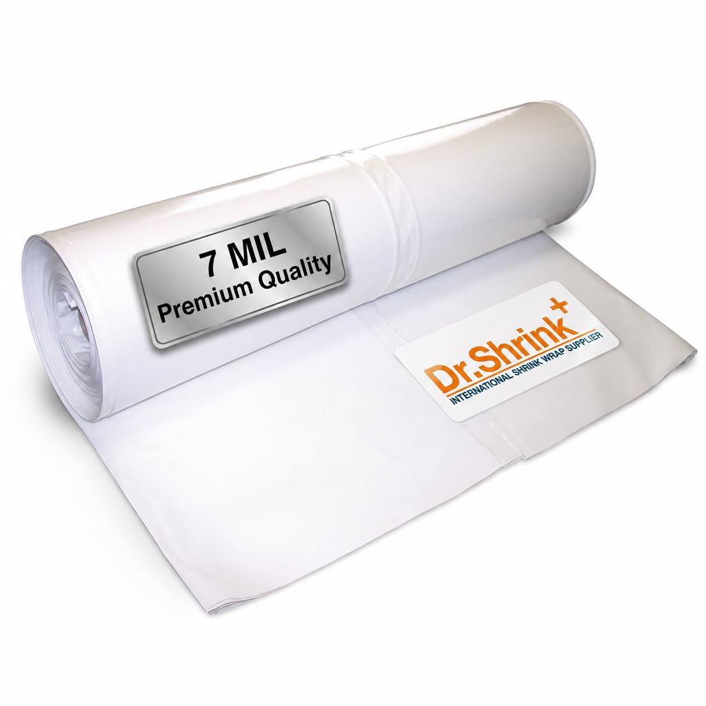 Dr. Shrink DS-147128W Shrink Wrap, White Heat Shrink Wrap, 7-Mil, 14'x128'