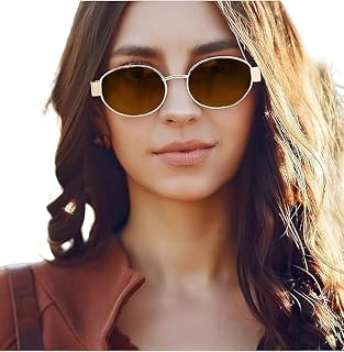 DESEOX Retro Oval Sunglasses for Men & Women UV400 Protection Trendy Sun Glasses Classic Shades Price In India
