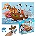 LOVESTOWN Floor Puzzles for Kids, 48 PCS Jumbo Puzzles 3 x 2 Ft. Animal Floor Puzzle Giant Jigsaw Puzzle Educational Toy