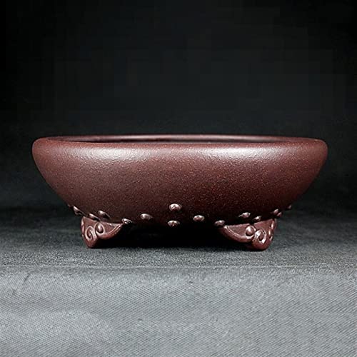 Pot de fleur sable violet grand format rond antique intérieur - 2