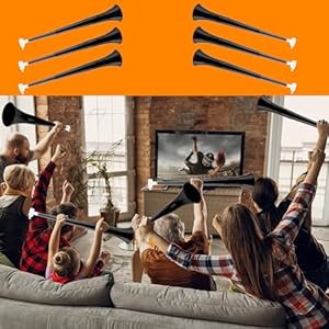 6 Pieces Collapsible Stadium Horn 24 Inch Plastic Trumpet Horn Stadium Horn Noise Maker for Sporting Events Sports Themed Party Supplies (Black) 6 Pieces Collapsible Stadium Horn 24 Inch Plastic Trumpet Horn Stadium Horn Noise Maker for Sporting Events Sports Themed Party Supplies Black
