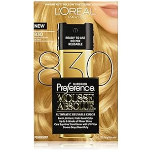 L’Oreal Paris Superior Preference Mousse Absolue, 830 Medium Golden Blonde