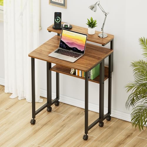 GreenForest Folding Desk with Adjustable Monitor Stand, 24.8 in Small Desk by GreenForest - Image 8