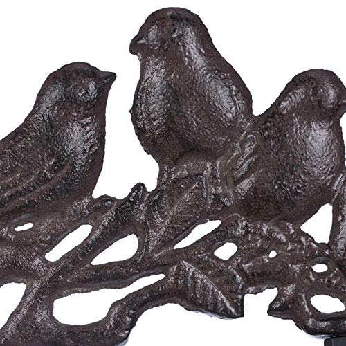 Campana con pájaros de hierro fundido de diseño rústico premium 7