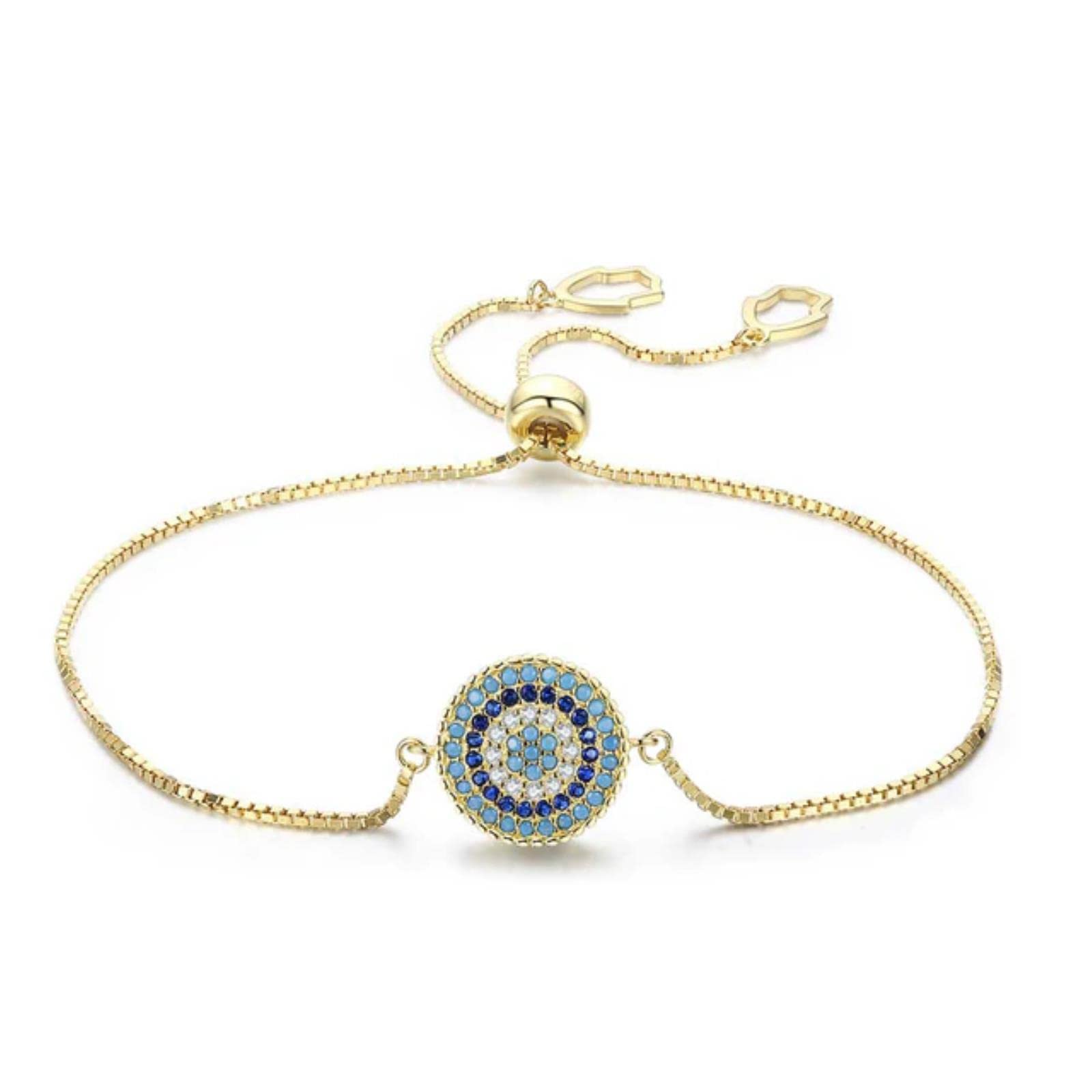 Pulsera De Plata De Ley 925 para Mujer, Joyería con Piedra Azul Cz, Abalorio De Mal De Ojo, Pulseras para Mujer, Turquía, Bohemio