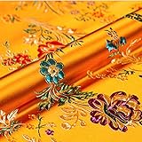 ♪ MULTIUSOS: Nuestras telas de brocado son fáciles de usar, como cortar, coser, empalmar y todo tipo de bricolaje o manualidades. Perfecto para hacer disfraces, Hanfu, traje Tang, cheongsam, kimono, juguetes, ropa, pijamas, moda, vestido, ropa casual, ropa interior, cojín de silla, almohada de sofá, mantel, decoración de interiores y bodas, tela para envolver regalos, etc.