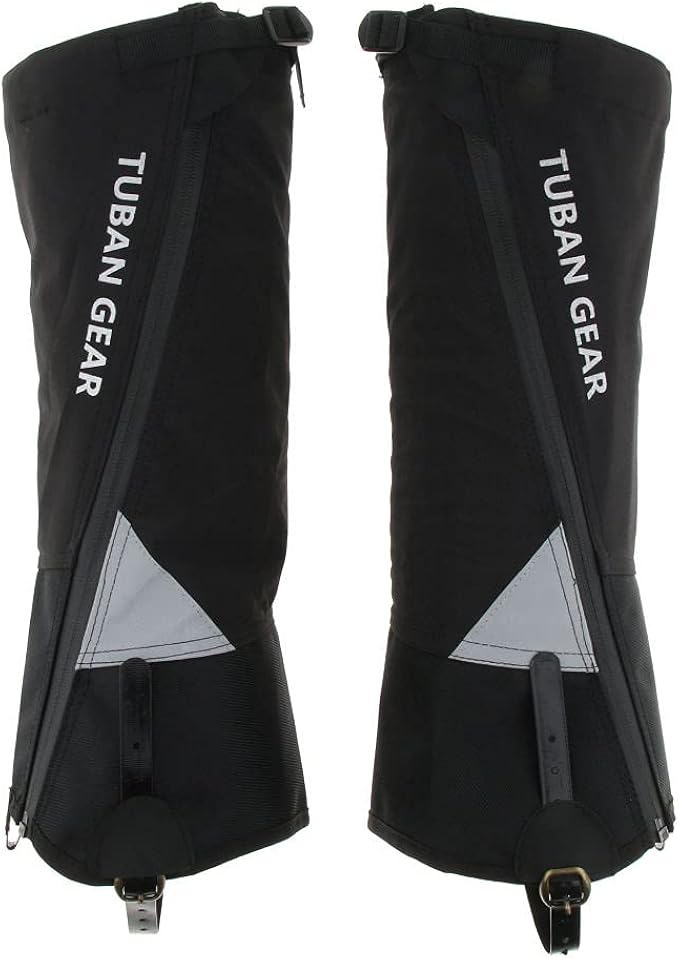 T TOOYFUL Knee High Gaiters, Lightweight Waterproof Long Gaiters for