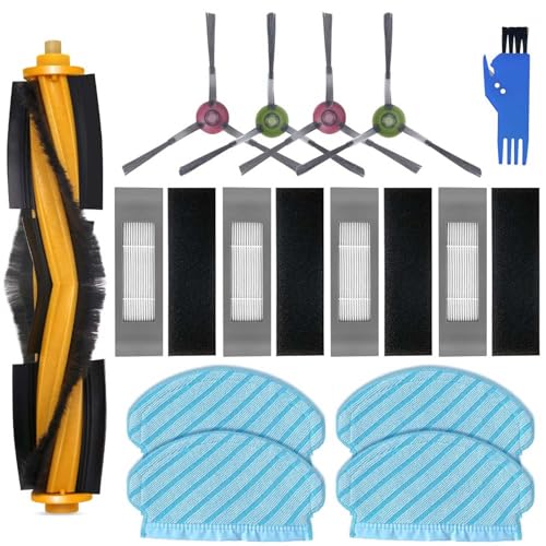 liveryde Accessori Kit di Ricambi Compatibile per Yeedi 2 Hybrid, per Ecovacs Deebot OZMO 950 920 N7 T5 Robot Aspirapolvere, 1 Spazzola Principale, 4 Spazzole Laterali, 4 Panno Mop, 4 Filtri HEPA