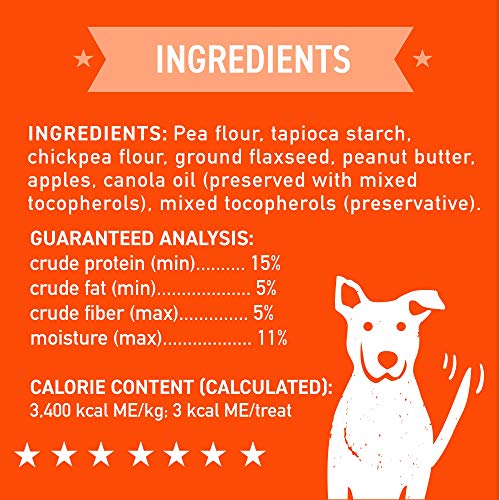 Cloud Star Wag More Bark Less Grain Free Mini Biscuits, Bite Sized Crunchy Dog Treats, 7Oz Bag, Peanut Butter & Apples, 7 Oz. #TOP6