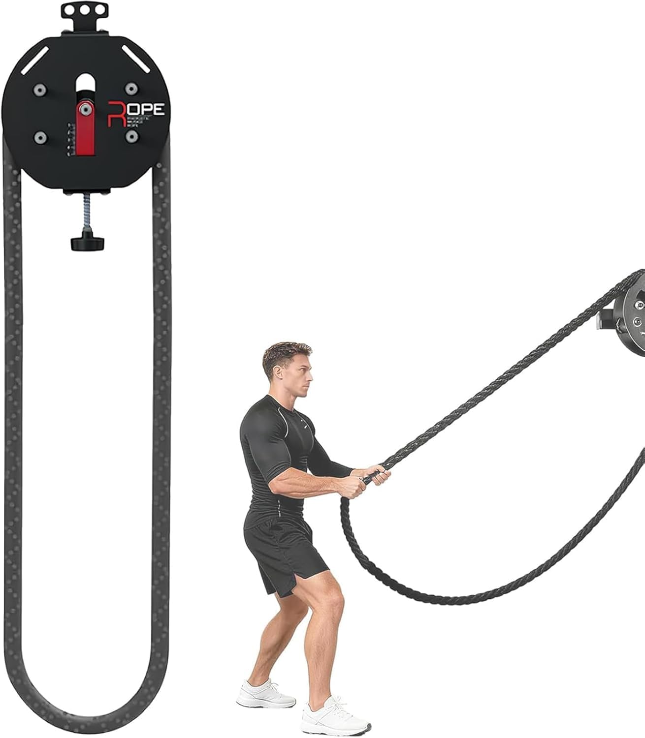 TDSYOCG Torque Endless Rope Trainer, Home Gym Equipment for Grip, Arms, Back, Body Coordination Exercises, Pulley Cable Machine System with Adjustable Resistance, Cable Pull Down Machine