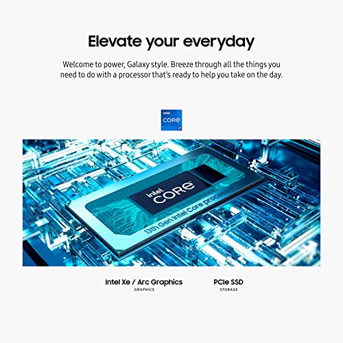 Image of SAMSUNG 15.6 inch Galaxy Book3 Laptop PC Computer, 13th Gen Intel Core i7-1360P Processor /16 GB /512GB, Thin, Light, FHD Screen, Fingerprint Reader, HD Webcam, ARC A350M, 2023 Model, NP750XFH-XB1US, Silver