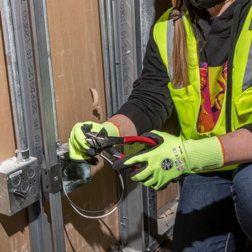 Klein Tools D228-8 Pliers, Made in USA, Diagonal Cutting Pliers with Short Jaw and Beveled Knives, High-Leverage Color-Coded Wire Cutters, 8-Inch - Image 4