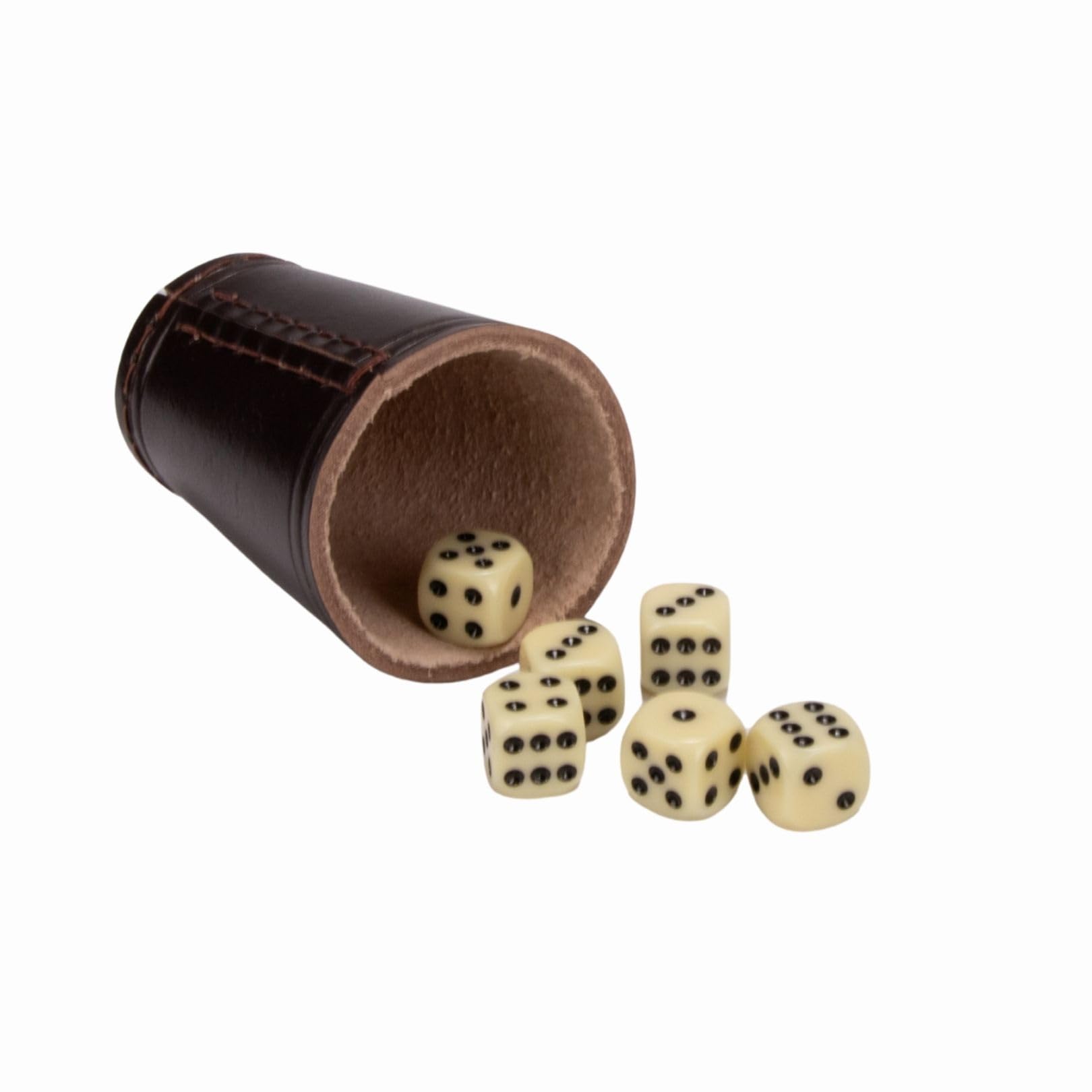 gico gobelet à dés marron 6 dés