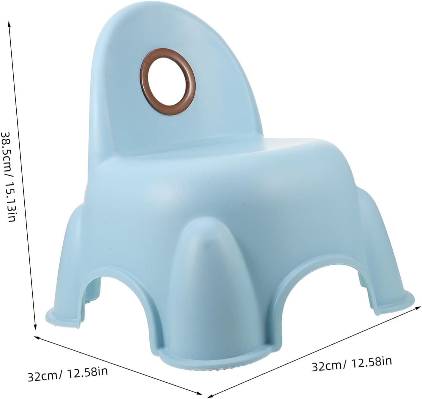 Thickened Nonslip Kindergarten Small Plastic Stool for Space-Saving Stackable Design Lightweight Seat for Home and School Use Cute Chestnut Color