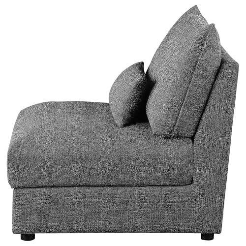 Sillón sin brazos moderno color negro miniatura 6