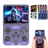 R36S 紫透 128GB レトロゲーム機｜ArkOS 2.0 Linux｜21,000種プリインストール｜PS1/FC対応 6時間駆動 軽量340gレトロブラストコンソール、レトロブラスト21000コンソール、インフィニティゲーマーレトロボーイ、レトロボーイゲームハンドヘルド、3.5インチHd IPSディスプレイ、