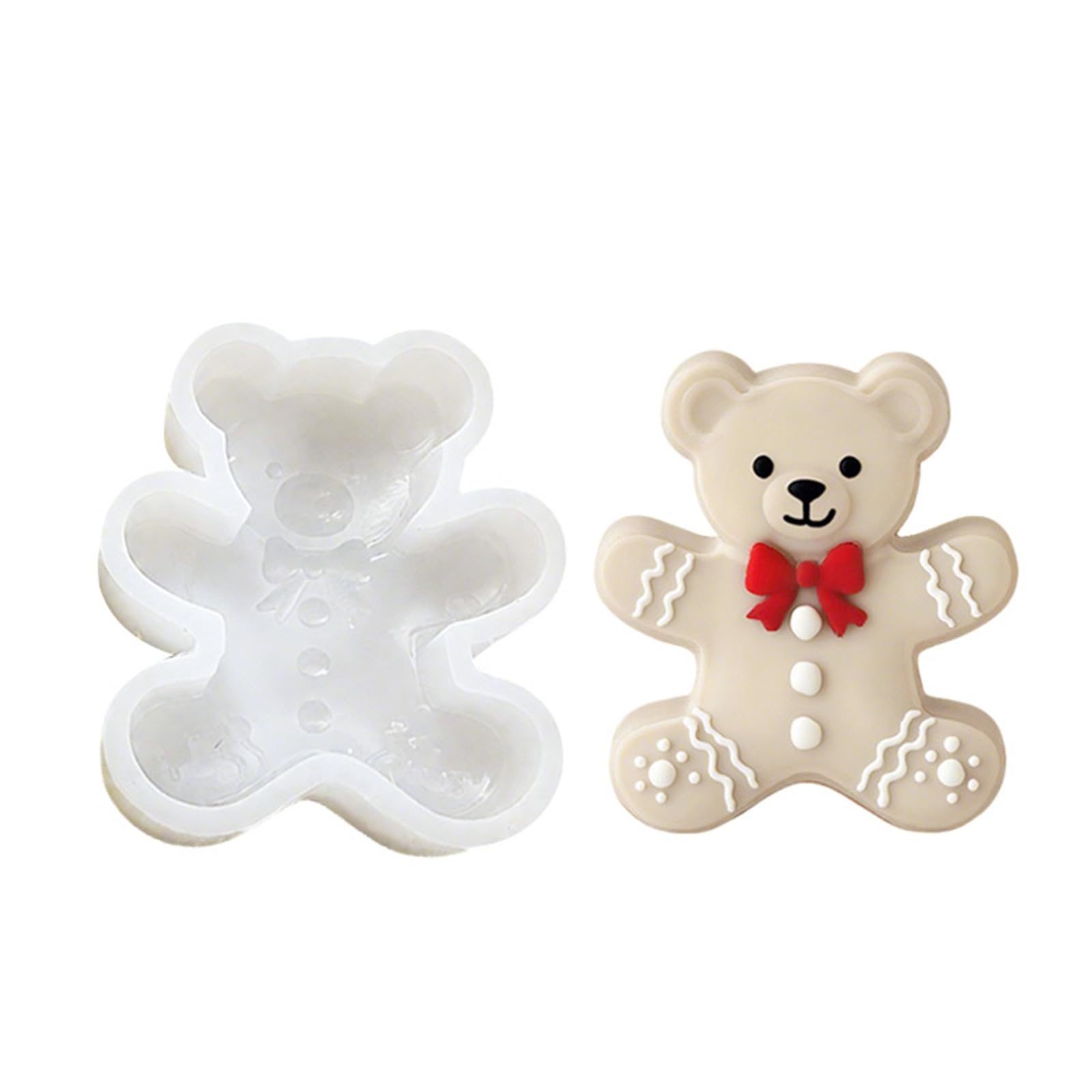Kalttoy Christmas Bear Fondant Multipurpose Silicone for Soap Chocolate Candy Cake Baking Birthday Cake Decorations Mold