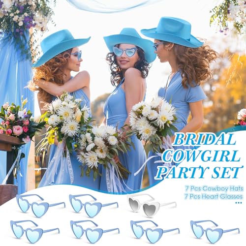 Unittype 14 Pcs Bridal Cowgirl Party Set, Classic Stlye, Blue, White by Unittype - Used condition - Image 4